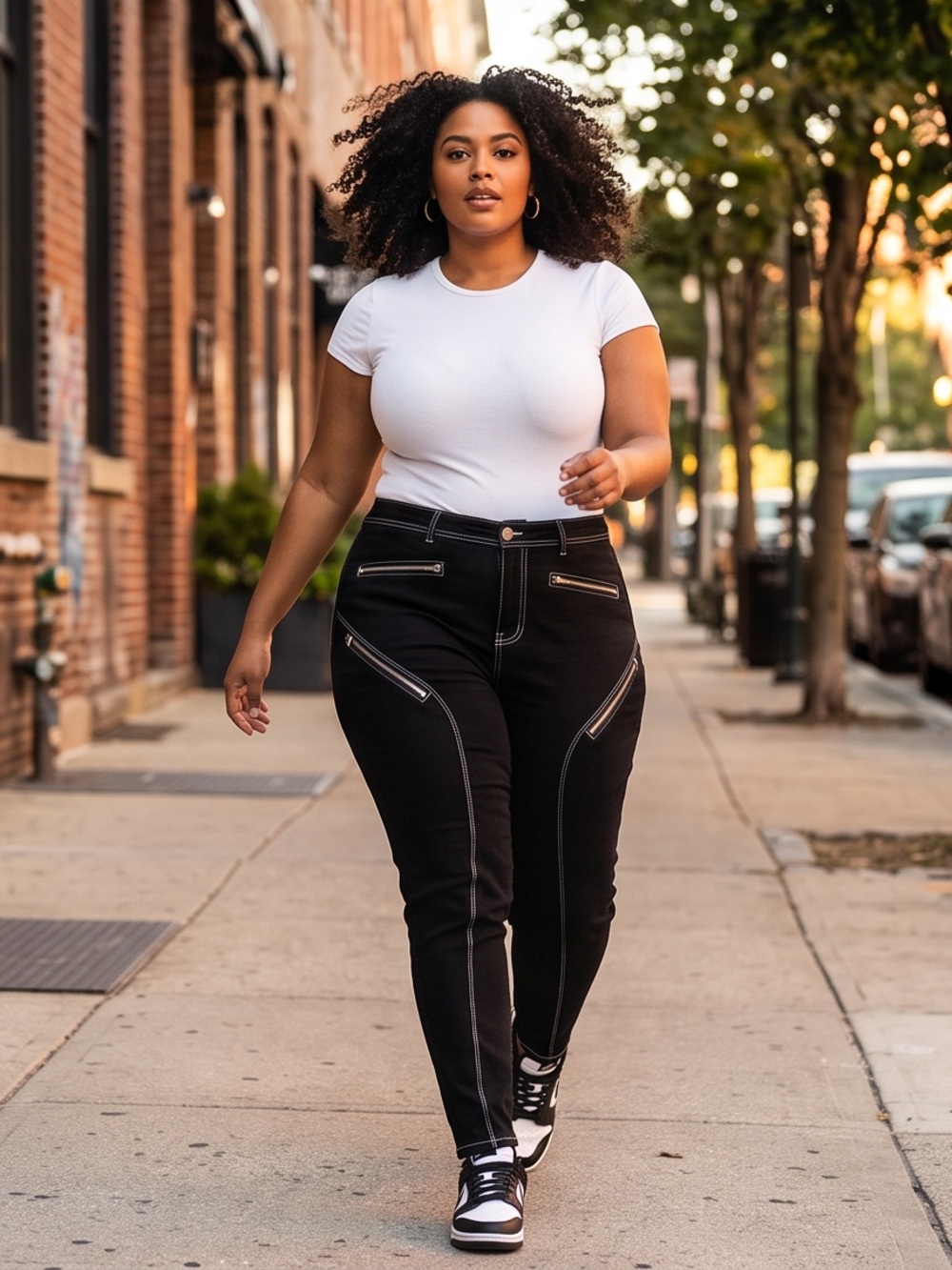 Ashley Stewart Black Skinny Jeans with Contrast Stitching